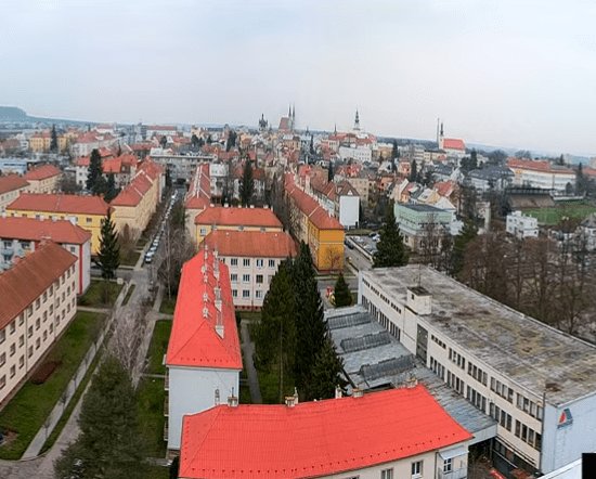 Kroměříž pohled severozápad panorama