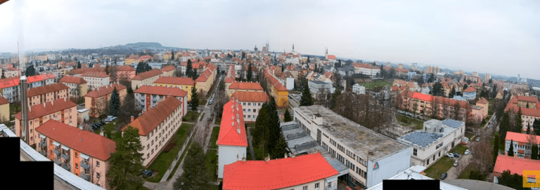 Kroměříž pohled severozápad panorama